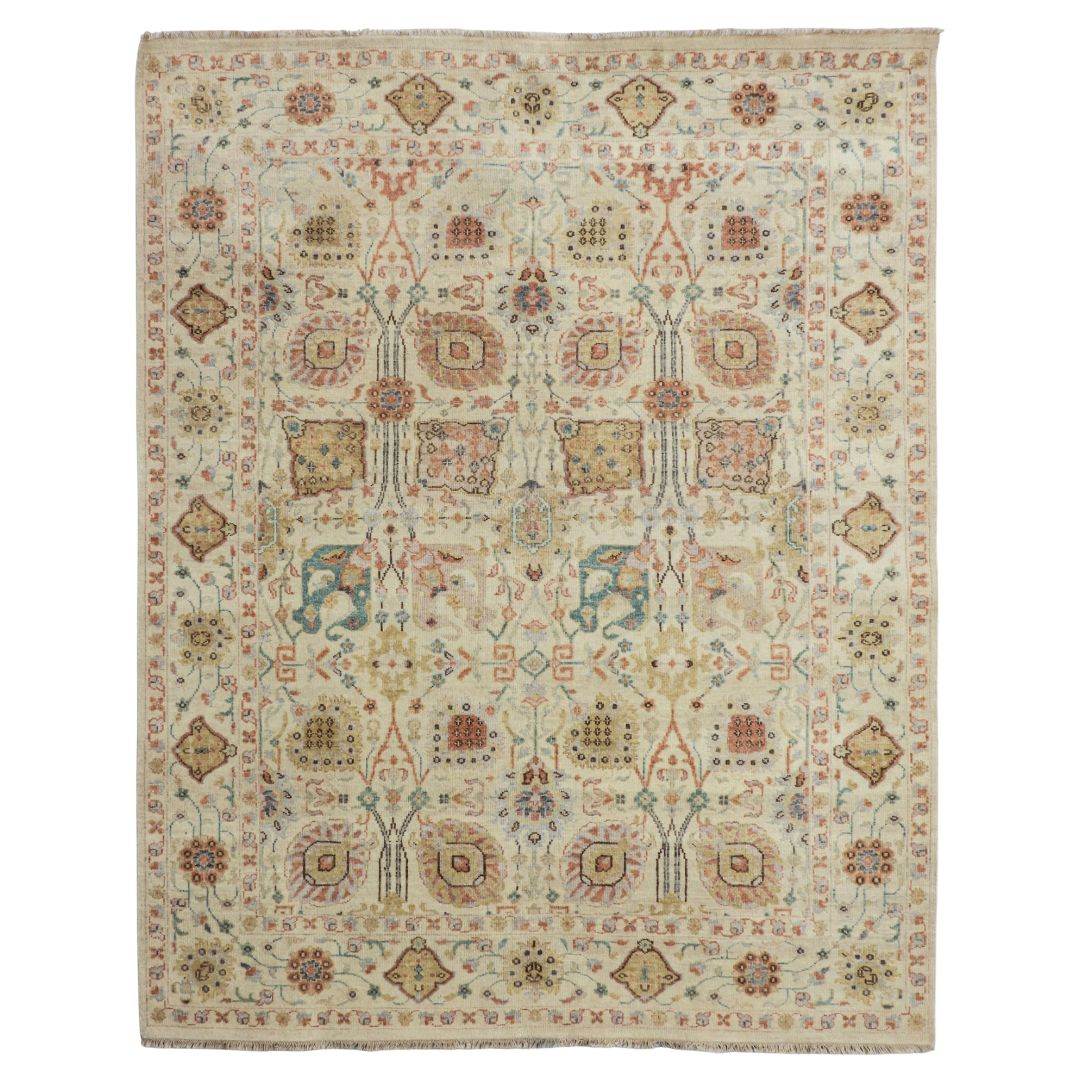 Viraaj Traditional Hand Knotted Beige Carpet