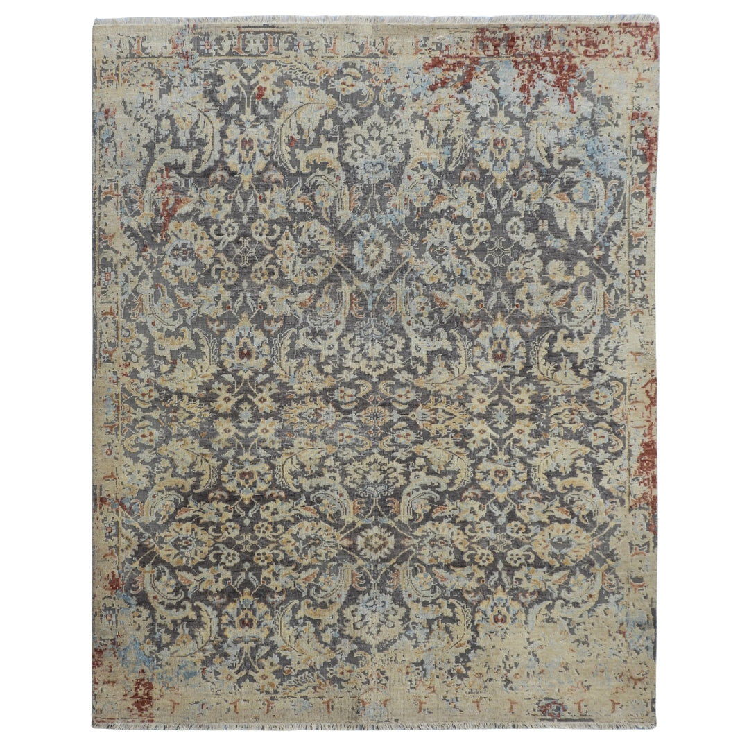 Saaj Traditional + Abstract Hand Knotted Multi Carpet