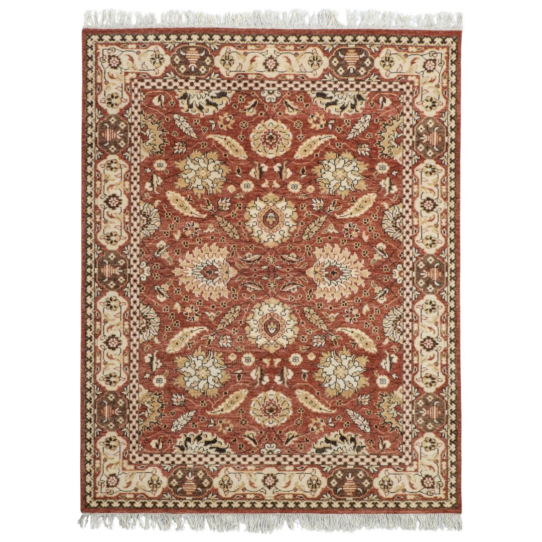 Viraaj Traditional Hand Knotted Rich Brown Carpet