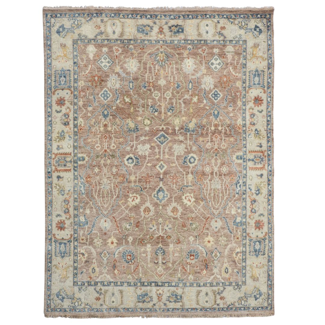 Viraaj Traditional Hand Knotted Orange Beige Carpet