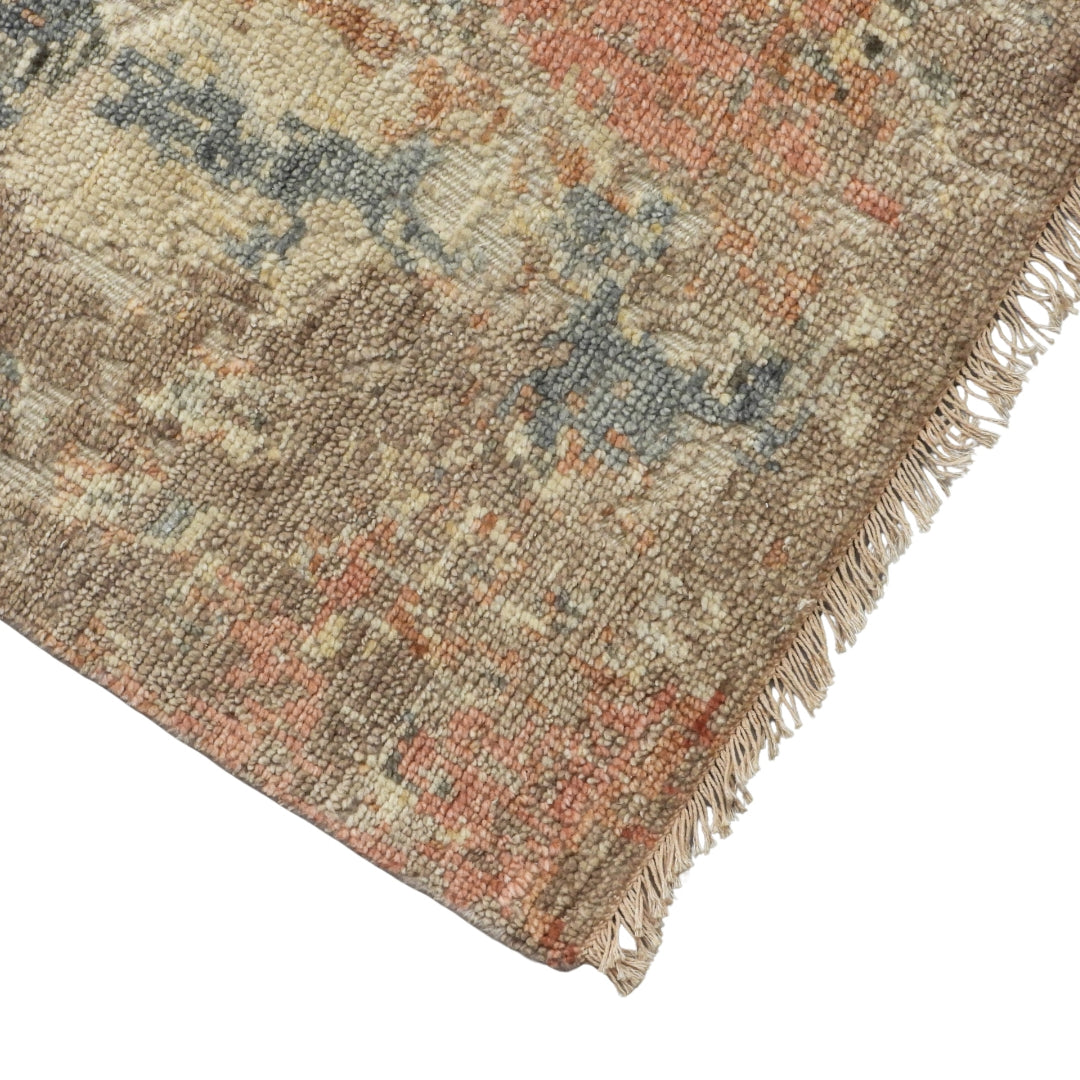 Saaj Traditional + Abstract Hand Knotted Beige Carpet