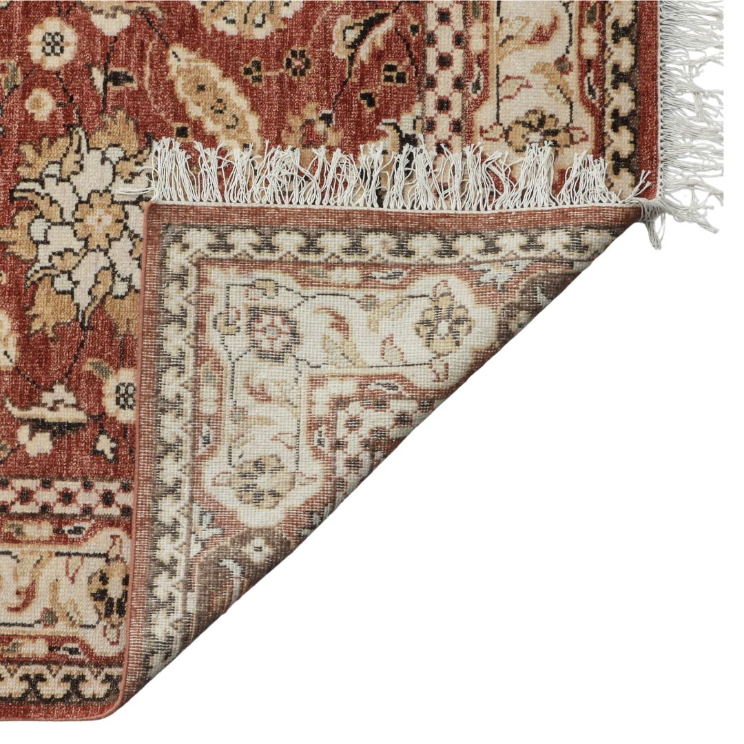 Viraaj Traditional Hand Knotted Rich Brown Carpet