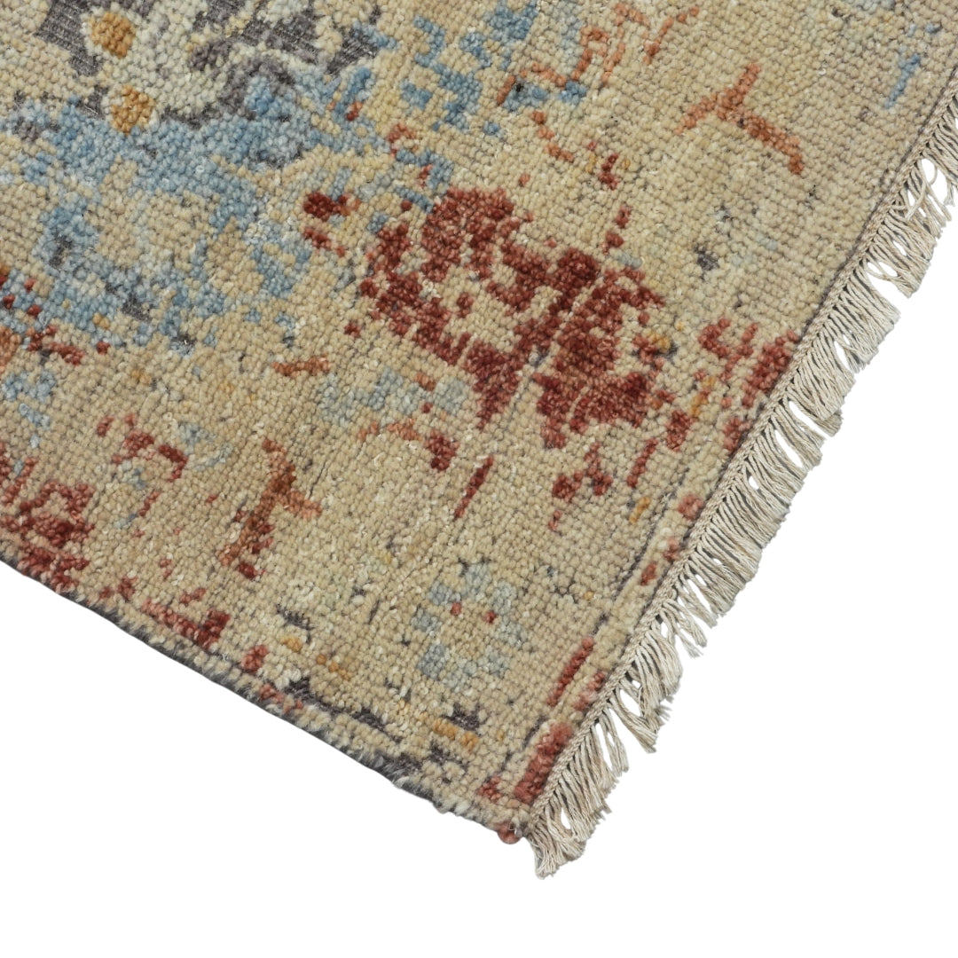 Saaj Traditional + Abstract Hand Knotted Multi Carpet