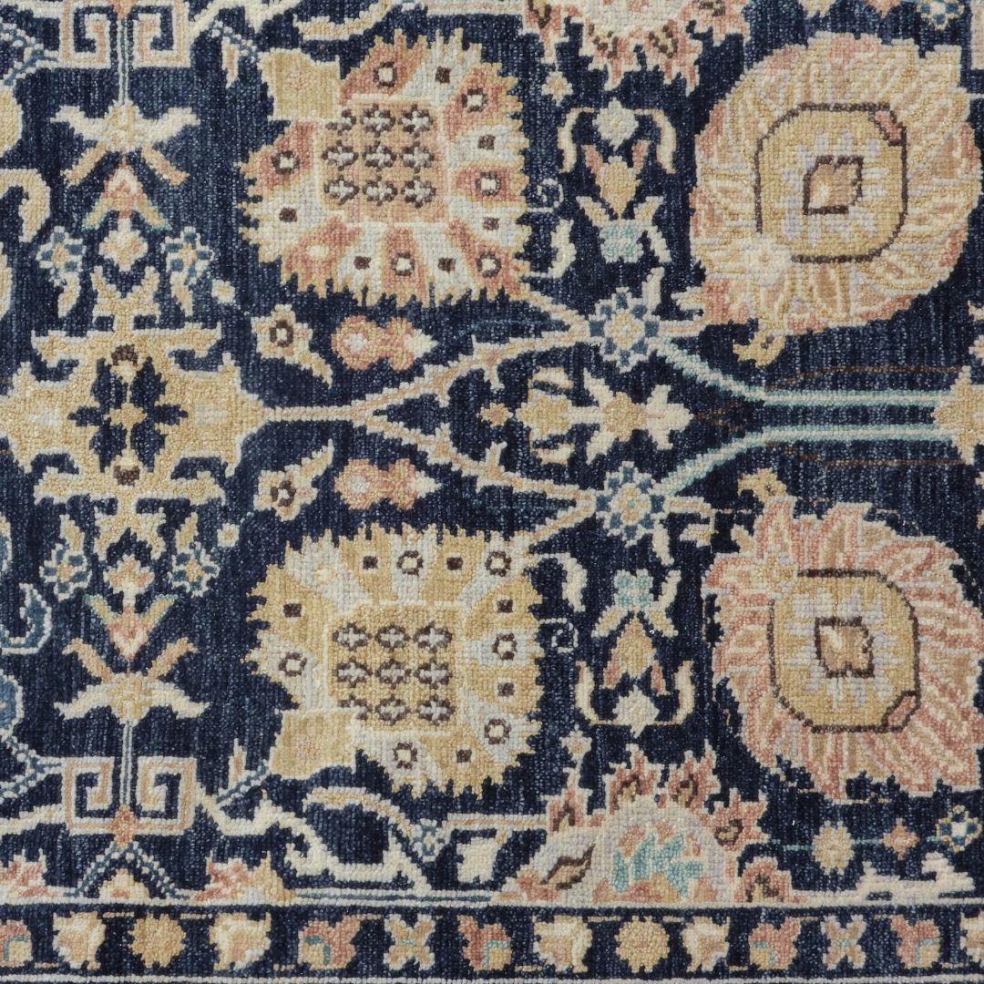 Viraaj Traditional Hand Knotted Blue Carpet