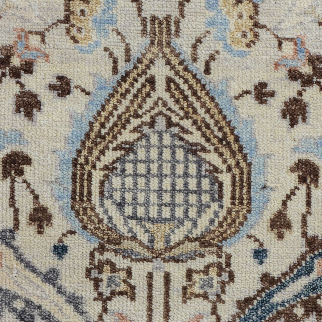 Viraaj Traditional Hand Knotted Ivory Carpet