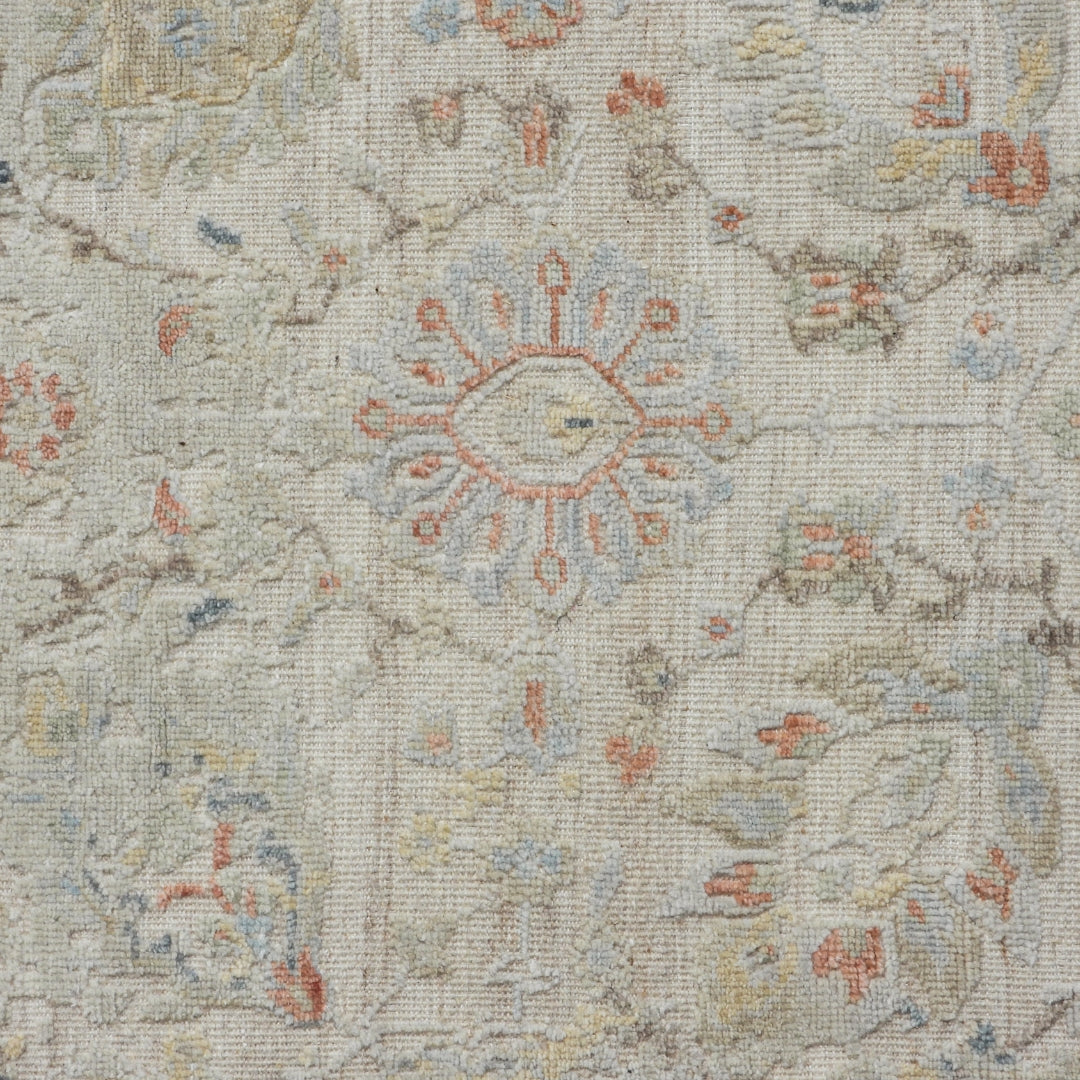 Saaj Traditional + Abstract Hand Knotted Multi Beige Carpet