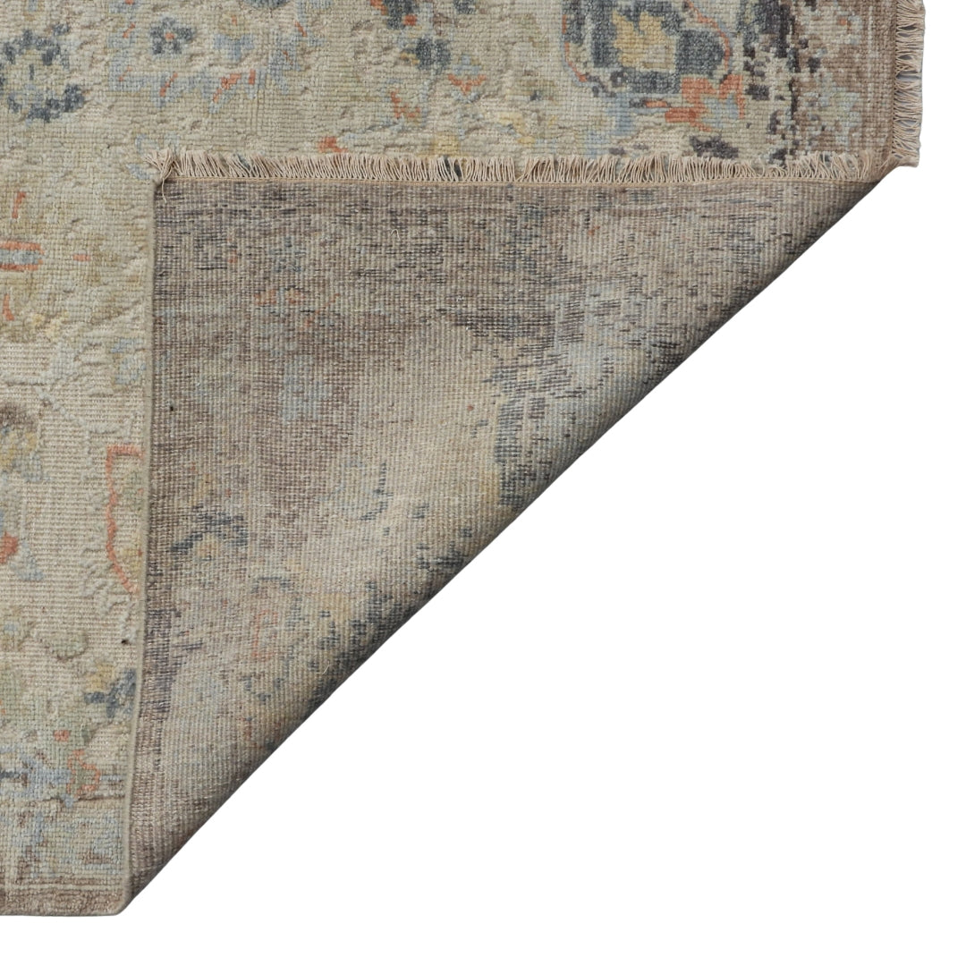 Saaj Traditional + Abstract Hand Knotted Multi Beige Carpet