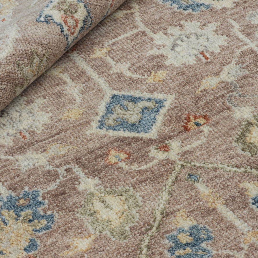 Viraaj Traditional Hand Knotted Orange Beige Carpet