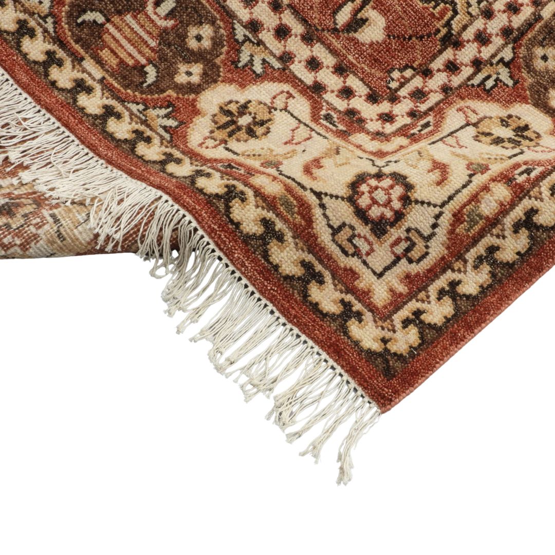 Viraaj Traditional Hand Knotted Rich Brown Carpet