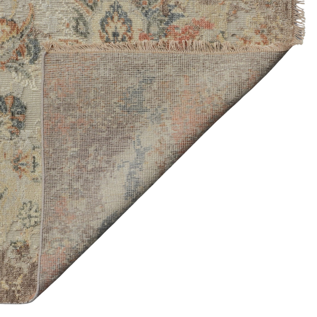 Saaj Traditional + Abstract Hand Knotted Beige Carpet