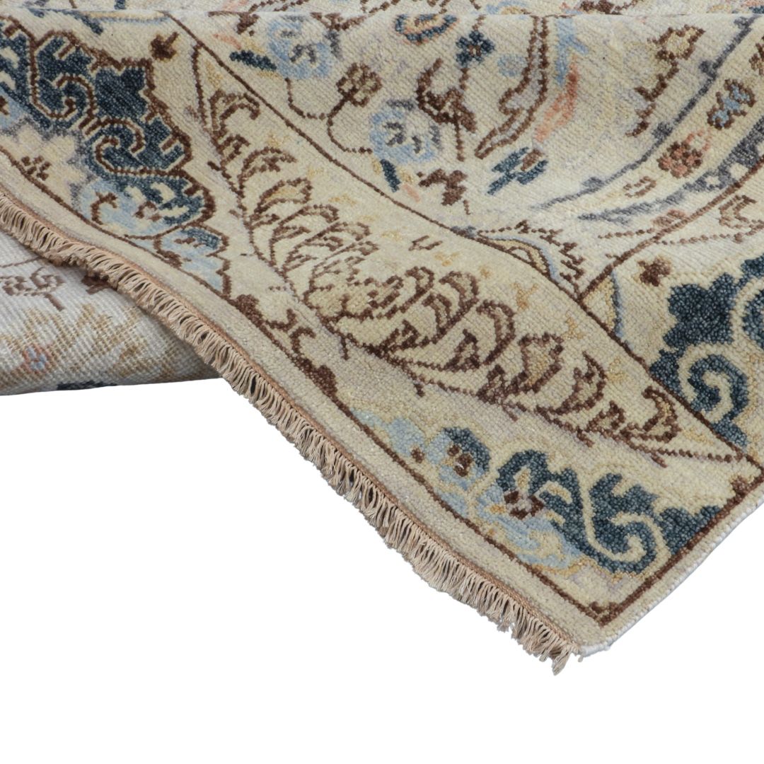 Viraaj Traditional Hand Knotted Ivory Carpet