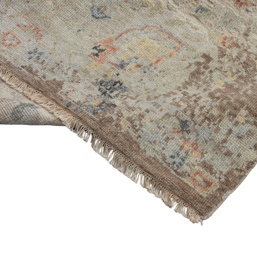 Saaj Traditional + Abstract Hand Knotted Multi Beige Carpet