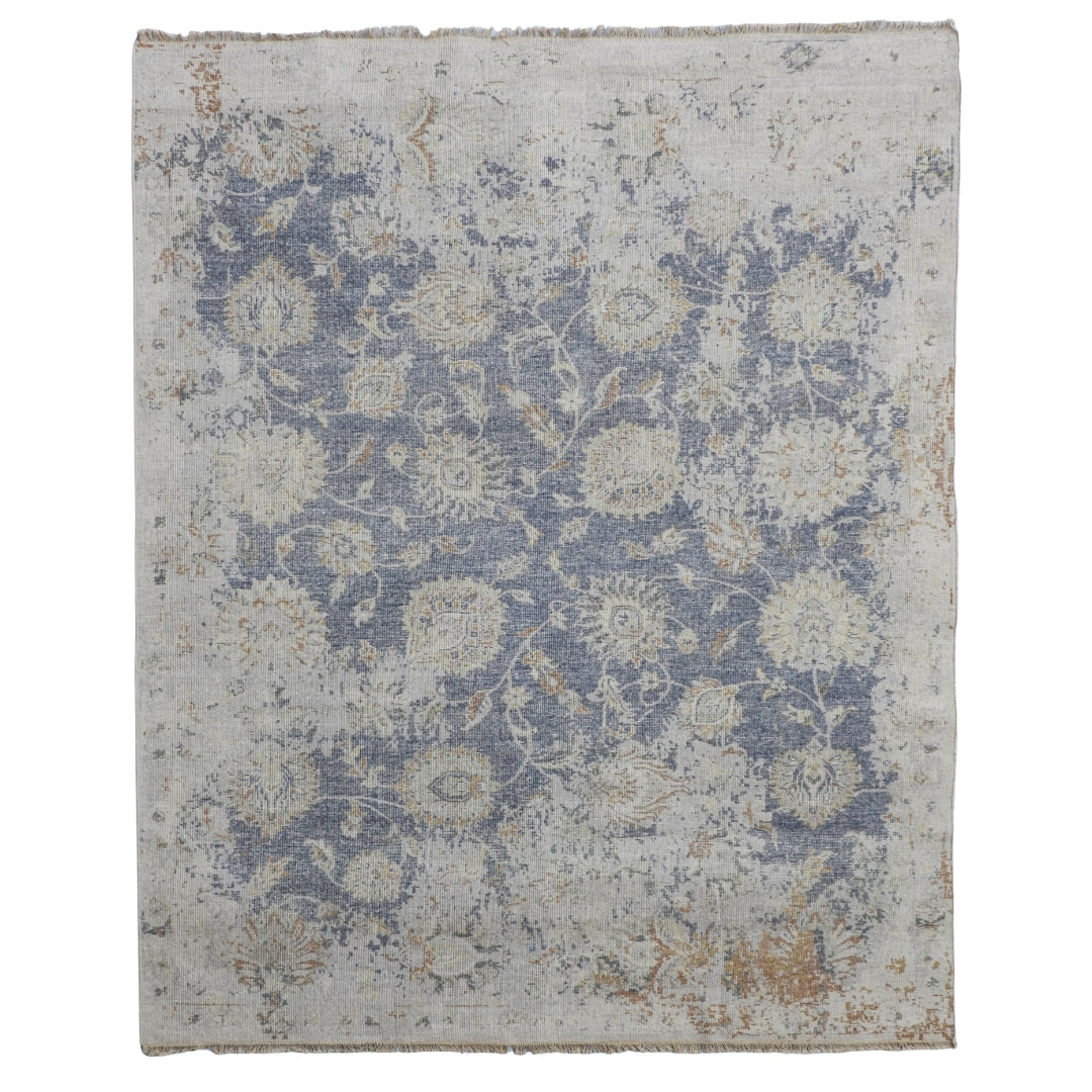 Saaj Traditional + Abstract Hand Knotted Multi Blue Carpet