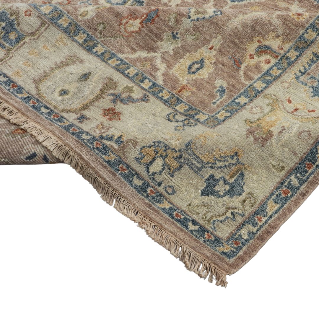 Viraaj Traditional Hand Knotted Orange Beige Carpet