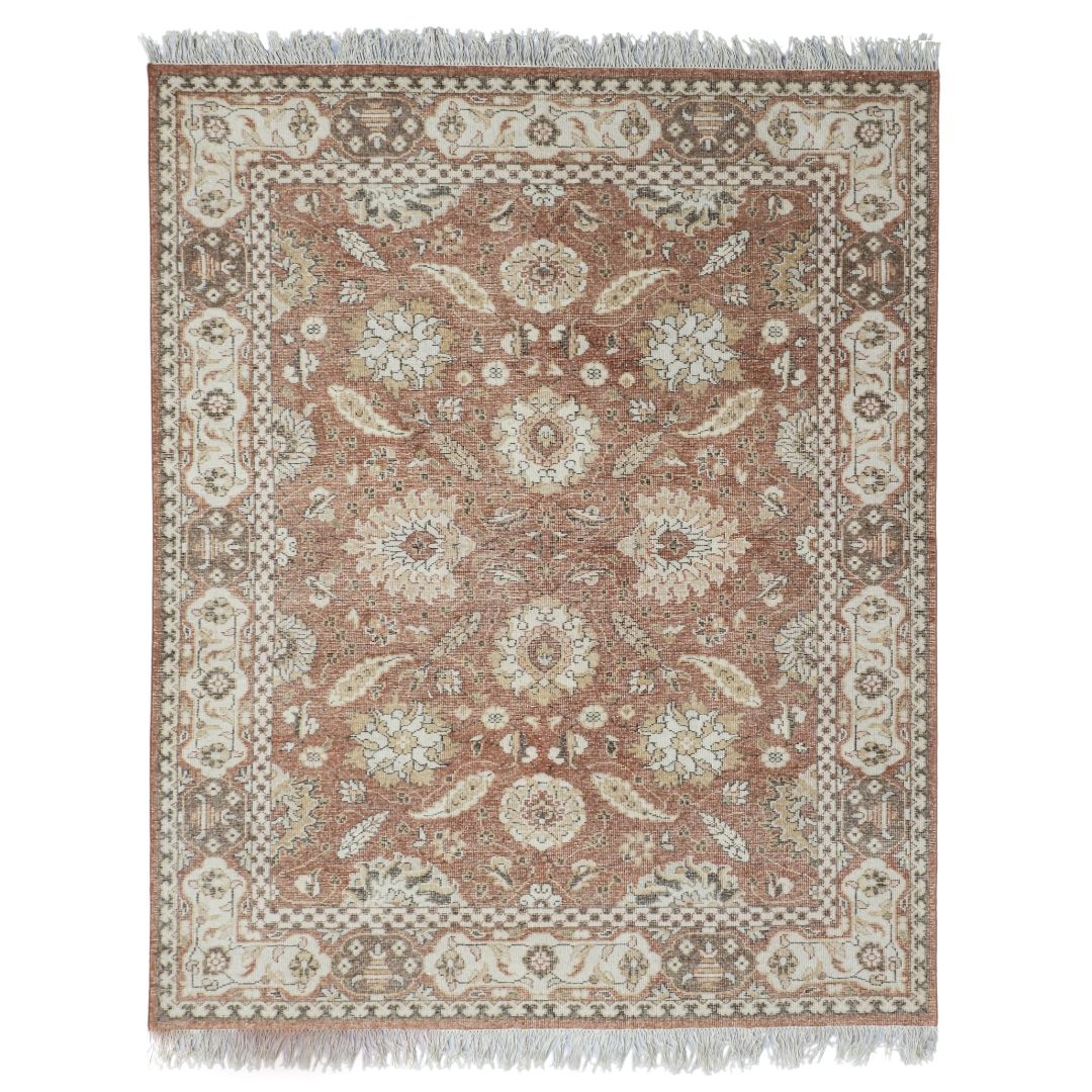 Viraaj Traditional Hand Knotted Rich Brown Carpet