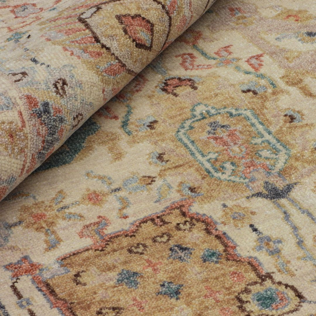 Viraaj Traditional Hand Knotted Beige Carpet