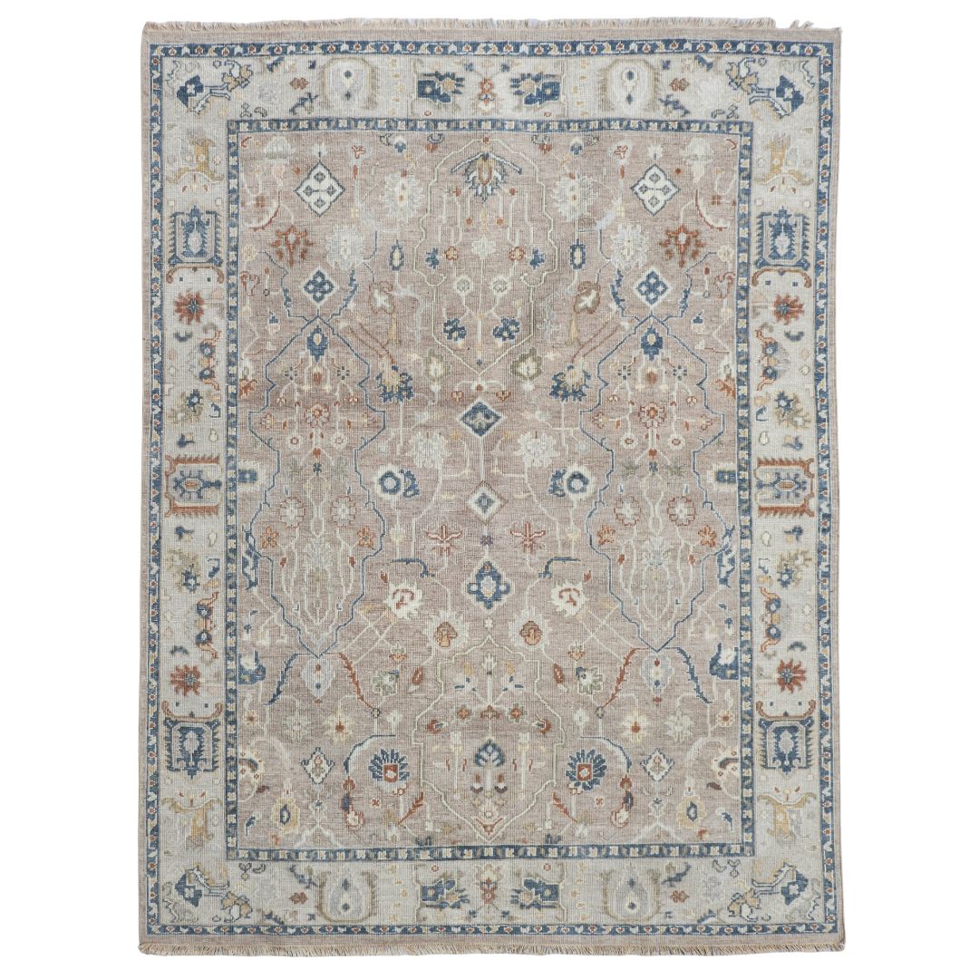 Viraaj Traditional Hand Knotted Orange Beige Carpet
