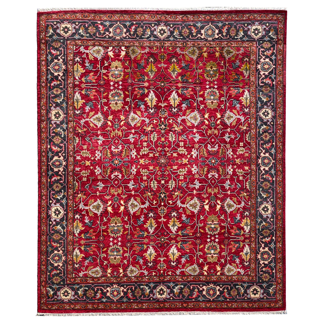 Viraaj_08 Classic Red & Blue Hand Knotted Carpet