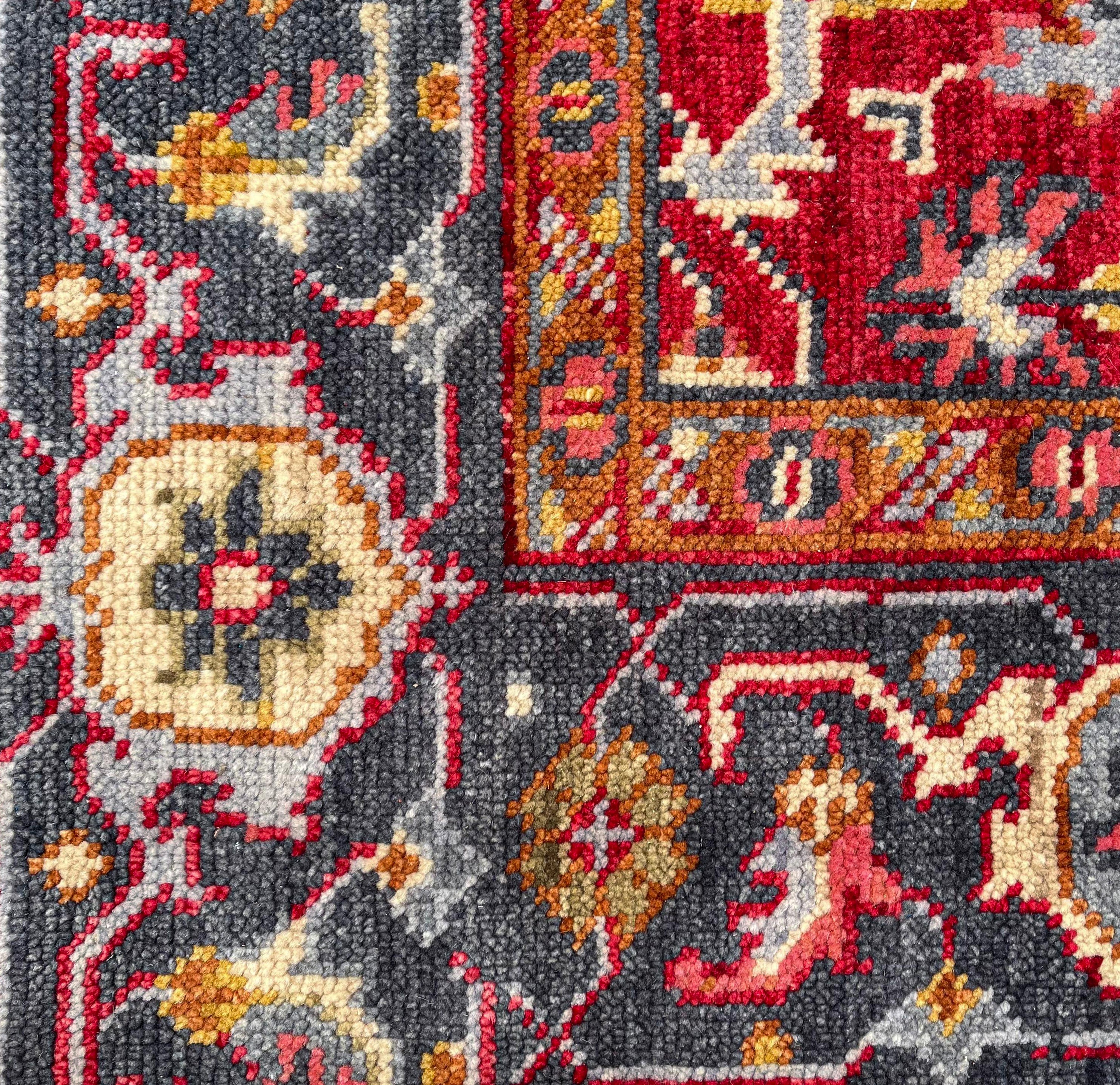 Viraaj_08 Classic Red & Blue Hand Knotted Carpet