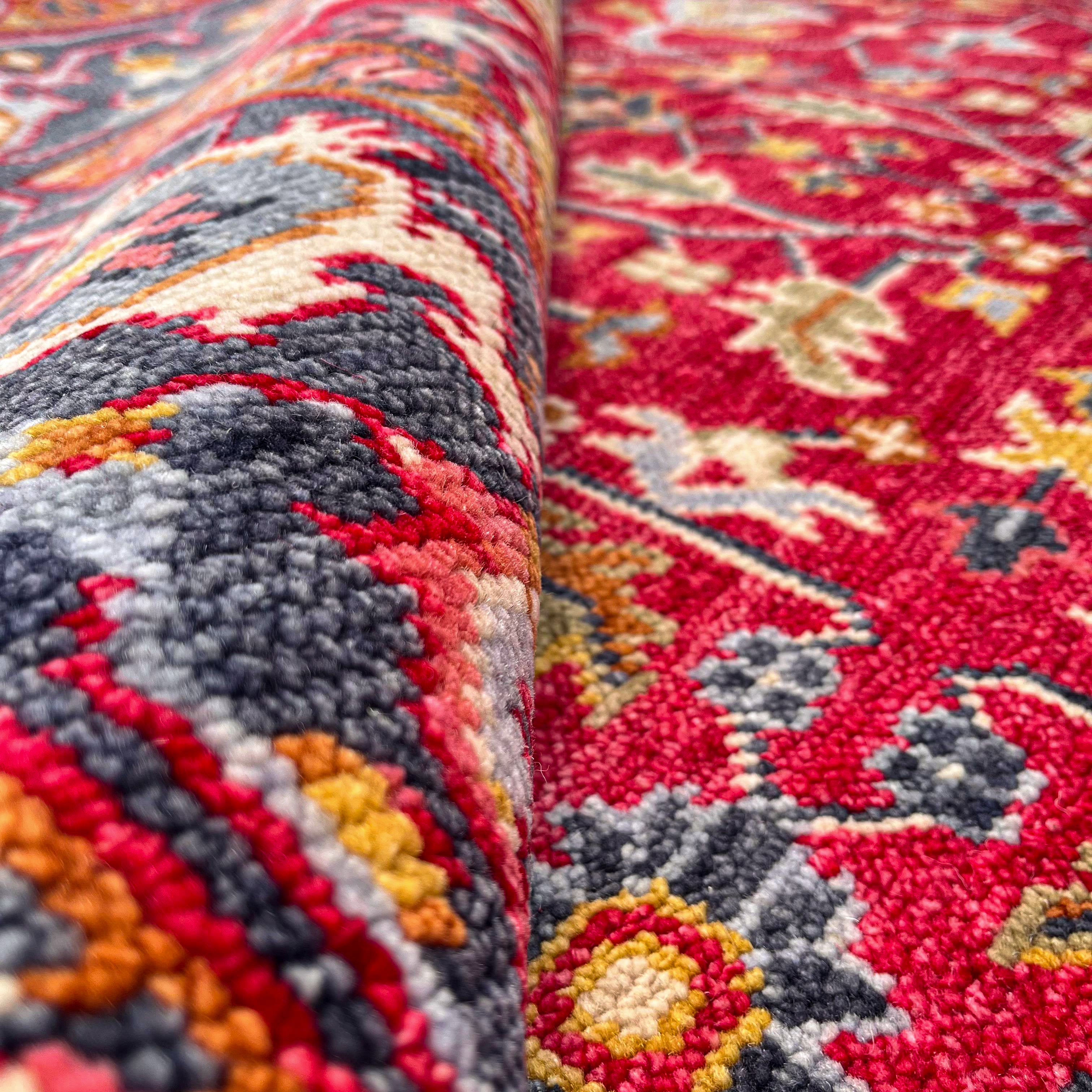 Viraaj_08 Classic Red & Blue Hand Knotted Carpet