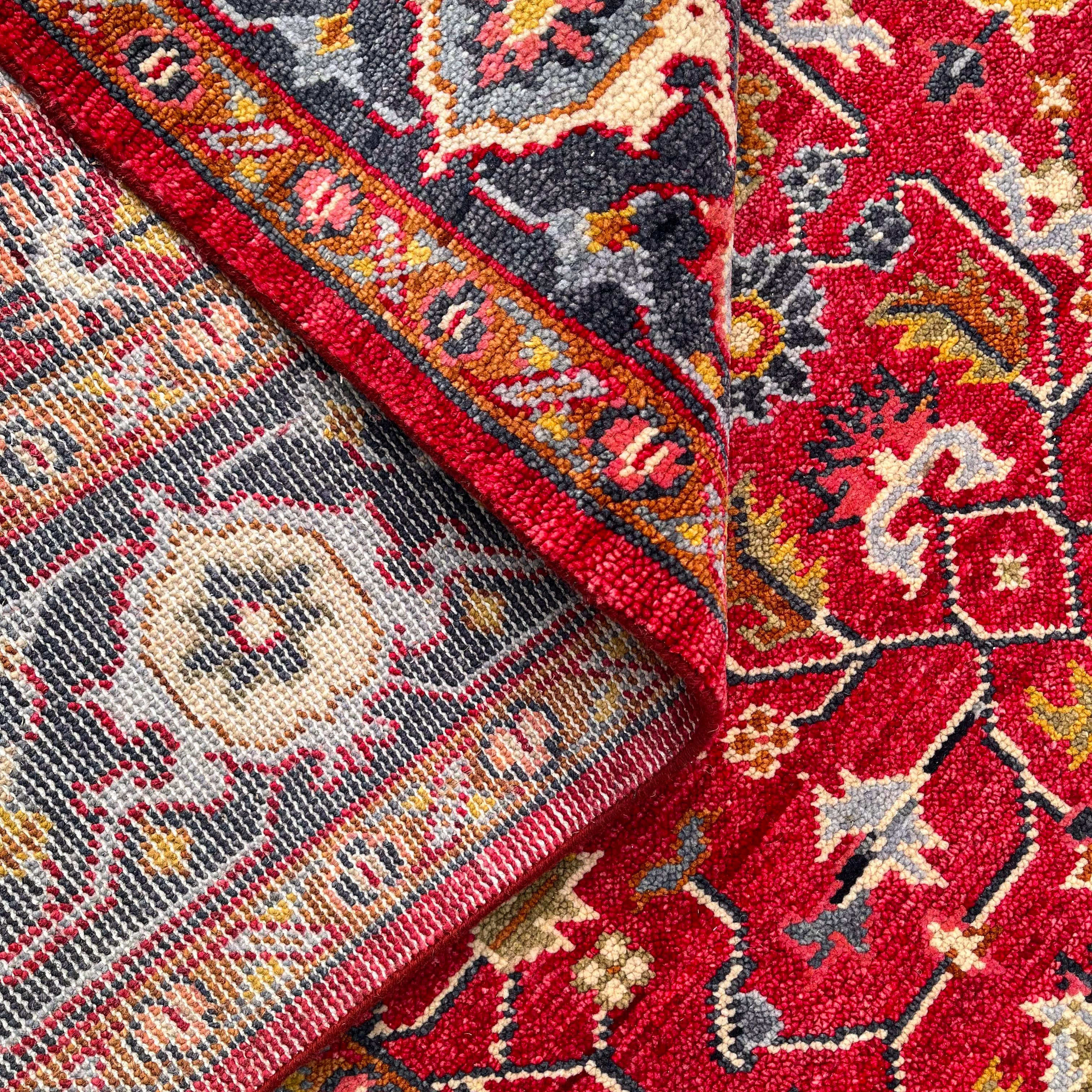 Viraaj_08 Classic Red & Blue Hand Knotted Carpet